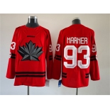 Men's Canada Hockey #93 Mitch Marner Red Stitched Jersey