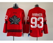 Men's Canada Hockey #93 Mitch Marner Red Stitched Jersey