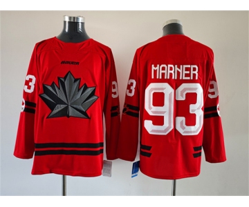 Men's Canada Hockey #93 Mitch Marner Red Stitched Jersey