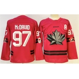Men's Canada Hockey #97 Connor McDavid Red With A Patch Stitched Jersey