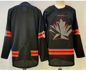 Men's Canada Hockey Blank Black Stitched Jersey