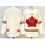 Men's Canada Hockey Blank White Stitched Jersey