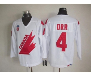 NHL Team Canada Olympic #4 Orr white jerseys