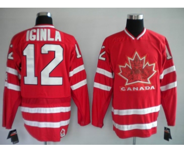 nhl team canada #12 iginla 2010 olympic red