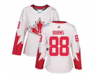 Women's Adidas Team Canada #88 Brent Burns Authentic White Home 2016 World Cup Hockey Jersey