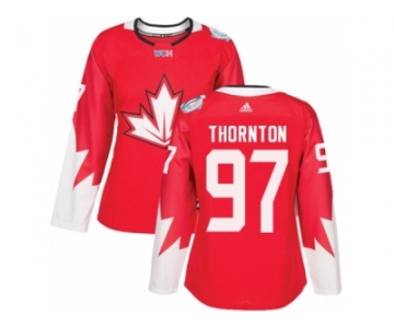 Women's Adidas Team Canada #97 Joe Thornton Premier Red Away 2016 World Cup Hockey Jersey