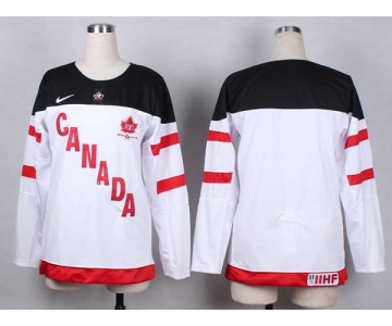 women nhl jerseys team canada blank white[100 th]