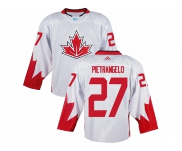 Youth Adidas Team Canada #27 Alex Pietrangelo Authentic White Home 2016 World Cup Ice Hockey Jersey