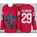 Youth Canada #29 Nathan MacKinnon Red 2026 Olympics Authentic Jersey
