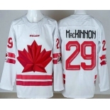 Youth Canada #29 Nathan MacKinnon White 2026 Olympics Authentic Jersey Youth Canada #29 Nathan MacKinnon White 2026 Olympics Authentic Jersey