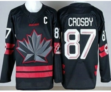 Youth Canada #87 Sidney Crosby Black 2026 Olympics Authentic Jersey