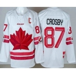 Youth Canada #87 Sidney Crosby White 2026 Olympics Authentic Jersey Youth Canada #87 Sidney Crosby White 2026 Olympics Authentic Jersey