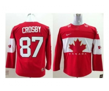 Youth nhl jerseys team canada olympic #87 crosby red[2014 new]