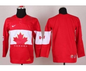 youth nhl jerseys team canada blank red[2014 winter olympics]