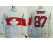youth nhl jerseys team canada olympic #87 crosby white[2014 new]