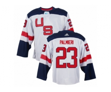 Men Adidas Team USA #23 Kyle Palmieri White Home 2016 World Cup Ice Hockey Jersey