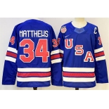 Men's USA #34 Auston Matthews Royal 2025-2026 With C Patch Stitched Jersey Men's USA #34 Auston Matthews Royal 2025-2026 With C Patch Stitched Jersey