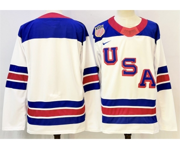 Men's USA Blank White 2025-2026 Stitched Jersey