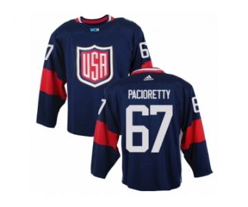 Youth Adidas Team USA #67 Max Pacioretty Premier Navy Blue Away 2016 World Cup Ice Hockey Jersey