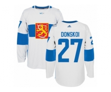 Men's Adidas Team Finland #27 Joonas Donskoi Authentic White Home 2016 World Cup of Hockey Jersey