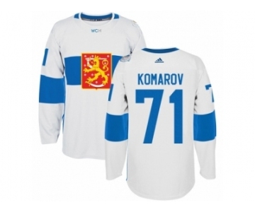 Men's Adidas Team Finland #71 Leo Komarov Premier White Home 2016 World Cup of Hockey Jersey