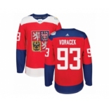 Men's Adidas Team Czech Republic #93 Jakub Voracek Premier Red Away 2016 World Cup of Hockey Jersey