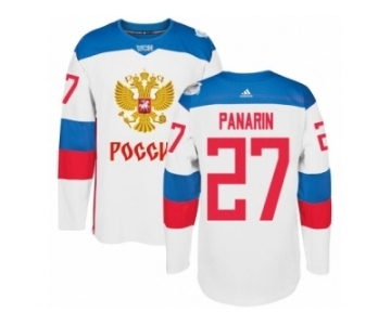 Men's Adidas Team Russia #27 Artemi Panarin Premier White Home 2016 World Cup of Hockey Jersey