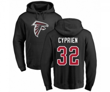 Football Atlanta Falcons #32 Johnathan Cyprien Black Name & Number Logo Pullover Hoodie