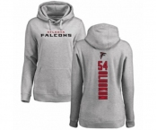 Football Women's Atlanta Falcons #54 Foye Oluokun Ash Backer Pullover Hoodie
