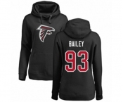 Football Women's Atlanta Falcons #93 Allen Bailey Black Name & Number Logo Pullover Hoodie