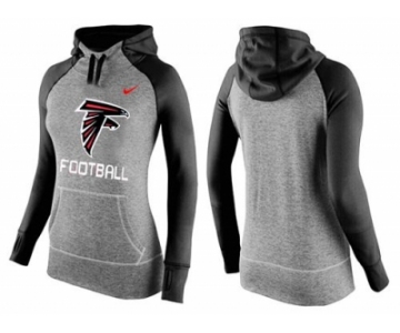 Women Nike Atlanta Falcons Performance Hoodie Grey & Black_1