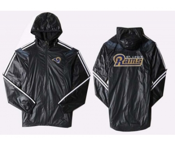 NFL St. Louis Rams dust coat trench coat windbreaker 17