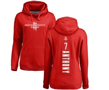 NBA Women's Nike Houston Rockets #7 Carmelo Anthony Red Backer Pullover Hoodie