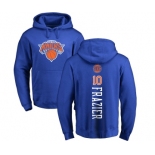 NBA Nike New York Knicks #10 Walt Frazier Royal Blue Backer Pullover Hoodie