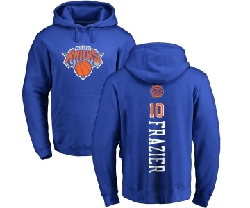 NBA Nike New York Knicks #10 Walt Frazier Royal Blue Backer Pullover Hoodie