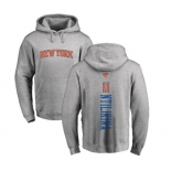 NBA Nike New York Knicks #11 Frank Ntilikina Ash Backer Pullover Hoodie