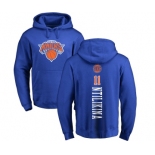 NBA Nike New York Knicks #11 Frank Ntilikina Royal Blue Backer Pullover Hoodie