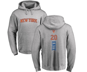 NBA Nike New York Knicks #20 Kevin Knox Ash Backer Pullover Hoodie