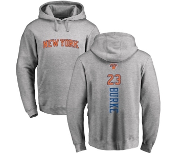 NBA Nike New York Knicks #23 Trey Burke Ash Backer Pullover Hoodie