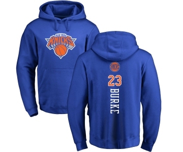 NBA Nike New York Knicks #23 Trey Burke Royal Blue Backer Pullover Hoodie