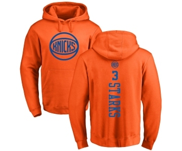 NBA Nike New York Knicks #3 John Starks Orange One Color Backer Pullover Hoodie