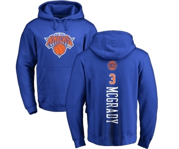 NBA Nike New York Knicks #3 Tracy McGrady Royal Blue Backer Pullover Hoodie