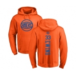 NBA Nike New York Knicks #33 Patrick Ewing Orange One Color Backer Pullover Hoodie