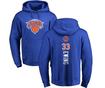 NBA Nike New York Knicks #33 Patrick Ewing Royal Blue Backer Pullover Hoodie