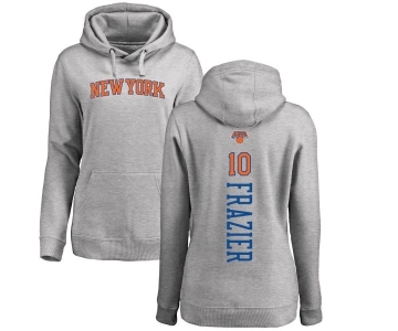 NBA Women's Nike New York Knicks #10 Walt Frazier Ash Backer Pullover Hoodie
