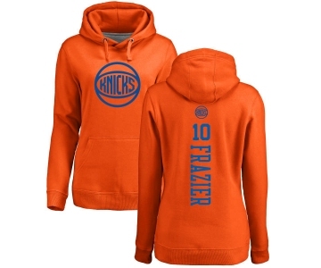 NBA Women's Nike New York Knicks #10 Walt Frazier Orange One Color Backer Pullover Hoodie
