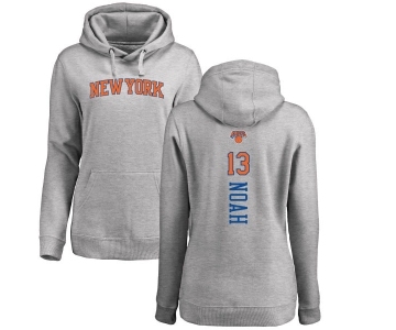 NBA Women's Nike New York Knicks #13 Joakim Noah Ash Backer Pullover Hoodie