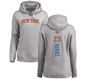 NBA Women's Nike New York Knicks #23 Trey Burke Ash Backer Pullover Hoodie