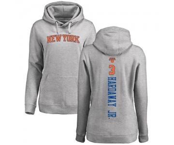 NBA Women's Nike New York Knicks #3 Tim Hardaway Jr. Ash Backer Pullover Hoodie