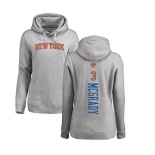 NBA Women's Nike New York Knicks #3 Tracy McGrady Ash Backer Pullover Hoodie